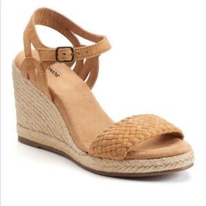 Sonoma Women's Espadrille Wedge Sandals size 6.5 in beige